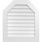 Ekena Millwork Octagonal Top Surface Mount PVC Gable Vent w/ 3-1/2"W x 1"P Standard Frame, 28"W x 32"H GVPOT28X3201SN - alternate 1